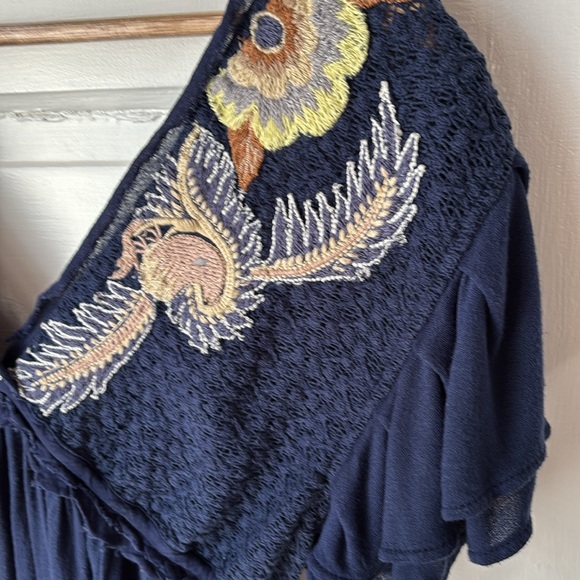FREE PEOPLE FIESTA NUEVA EMBROIDERED TUNIC TOP - Picture 7 of 16